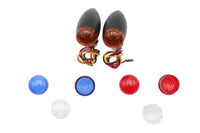 HARLEY Mini-LED-Bullet-Markerleuchten-Set mit gelber Linse, passend für 0- individuelle Anpassung, Anwendung
