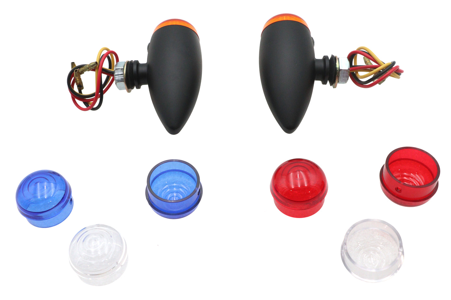 HARLEY Mini-LED-Bullet-Markerleuchten-Set mit gelber Linse, passend für 0- individuelle Anpassung, Anwendung