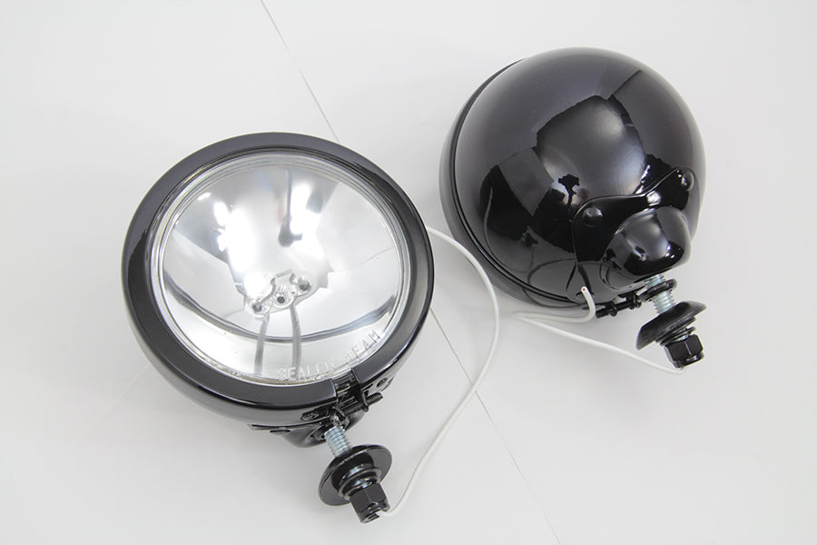 HARLEY schwarze Zusatzscheinwerfer-Einheit passend für FL-Modelle von 1964-1984, FLT-Modelle ab 1979, FLST-Modelle ab 1986,