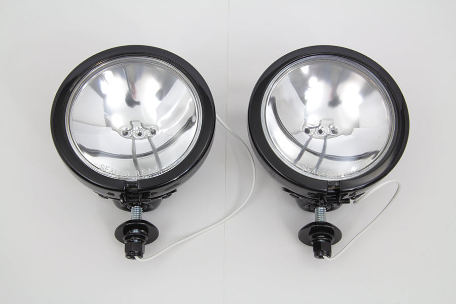 HARLEY schwarze Zusatzscheinwerfer-Einheit passend für FL-Modelle von 1964-1984, FLT-Modelle ab 1979, FLST-Modelle ab 1986,