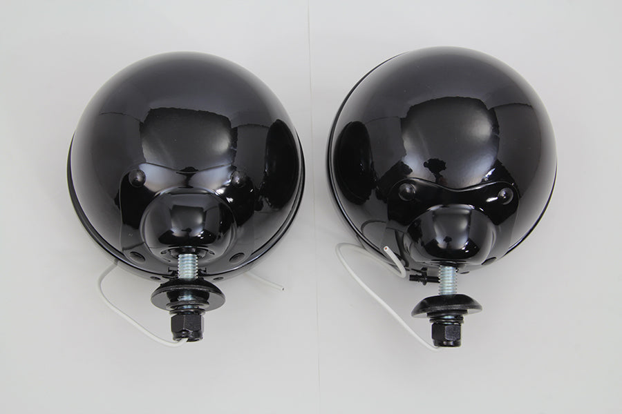 HARLEY schwarze Zusatzscheinwerfer-Einheit passend für FL-Modelle von 1964-1984, FLT-Modelle ab 1979, FLST-Modelle ab 1986,