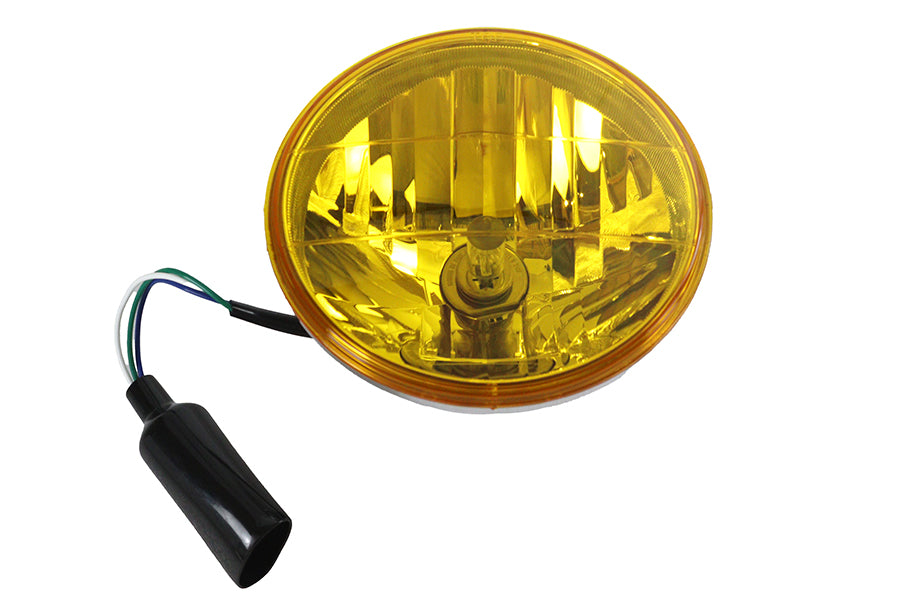 HARLEY 7 Zoll runder Scheinwerfer Sealed Beam Passend für 1984-UP FXST, 1986-UP FLST, 1979-1984 FLT, 1985-