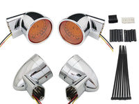 HARLEY Chrome Revox Bullet LED-Blinker-Kit passend für 1994-2013 FLH, 1998-2013 FLT, 1996-UP F