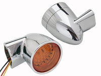 HARLEY Chrome Revox Bullet LED Frontblinker Set passend für 1994-2013 FLH, 1998-2013 FLT, ab 1996