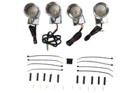 HARLEY Chrom Revox Bullet LED-Blinkerlampen-Kit passend für 1994-2013 FLH, 1998-2013 FLT, 1996-UP F