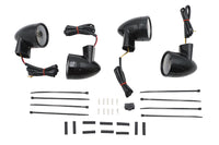HARLEY Black Revox Bullet LED-Blinker-Kit Passend für 1994-2013 FLH, 1998-2013 FLT, 1996-UP FL