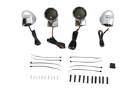 HARLEY Chrome Revox Bullet LED Blinker-Kit passend für 1994-2013 FLH, 1998-2013 FLT, ab 1996 F