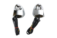 HARLEY Chrom Revox Bullet LED Frontblinker-Set Passend für 1994-2013 FLH,   1998-2013 FLT,   ab 1996