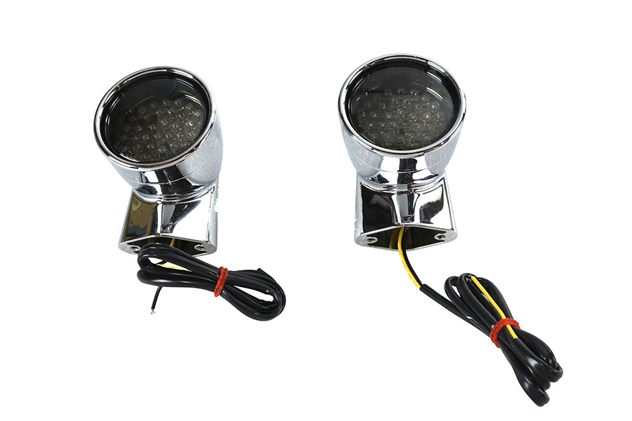 HARLEY Chrom Revox Bullet LED Heckblinker Set passend für 1994-2013 FLH, 1998-2013 FLT, 1996-UP F