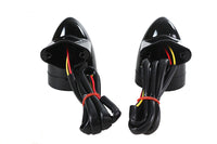 HARLEY Schwarzes Revox Bullet LED Frontblinkerset passend für 1994-2013 FLH, 1998-2013 FLT, 1996-UP F