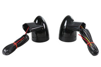 HARLEY Schwarzes Revox Bullet LED Frontblinkerset passend für 1994-2013 FLH, 1998-2013 FLT, 1996-UP F
