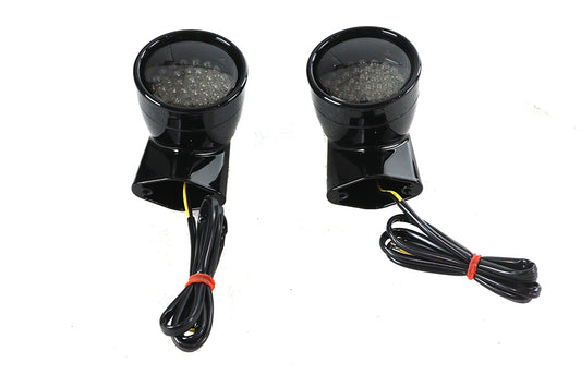 HARLEY Black Revox Bullet LED-Heckblinker-Set passend für 1994–2013 FLH, 1998–2013 FLT, ab 1996 FL