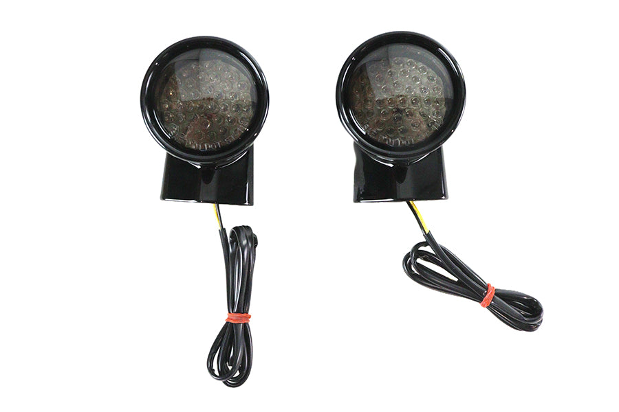 HARLEY Black Revox Bullet LED-Heckblinker-Set passend für 1994–2013 FLH, 1998–2013 FLT, ab 1996 FL