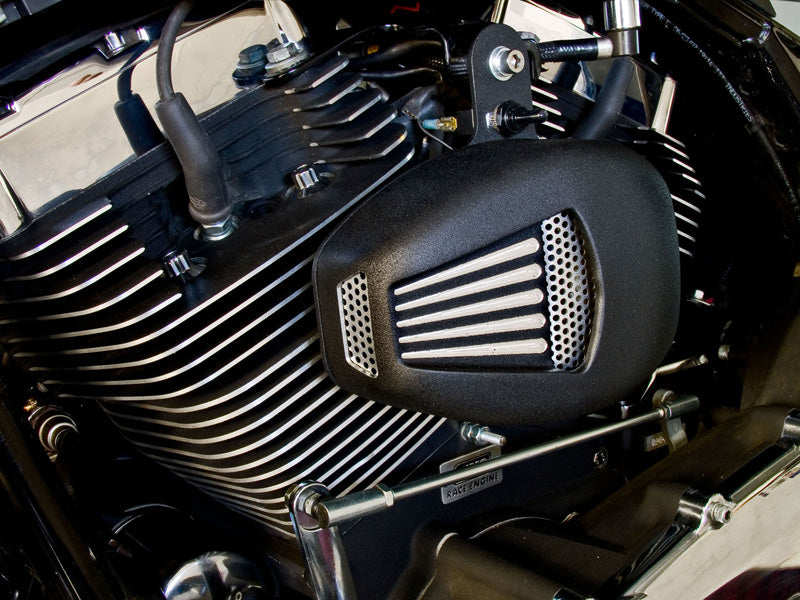HARLEY Jims Forceflow Zylinderkopf-Kühler-Kit Schwarz, passend für 1999-UP FXST, 1999-UP FLST, 1999-2017