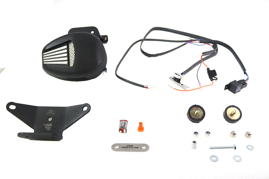 HARLEY Jims Forceflow Zylinderkopf-Kühler-Kit Schwarz, passend für 1999-UP FXST, 1999-UP FLST, 1999-2017