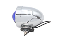 HARLEY Chrome Bullet Marker Lamp Blue Single Filament Fits