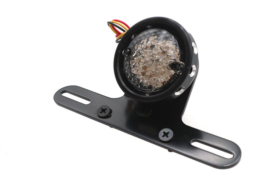 HARLEY Drilled Black Bezel Tail Lamp Fits 0-  Custom, Application