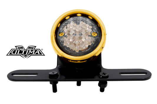 HARLEY Drilled Gold Bezel Tail Lamp Fits 0-  Custom, Application