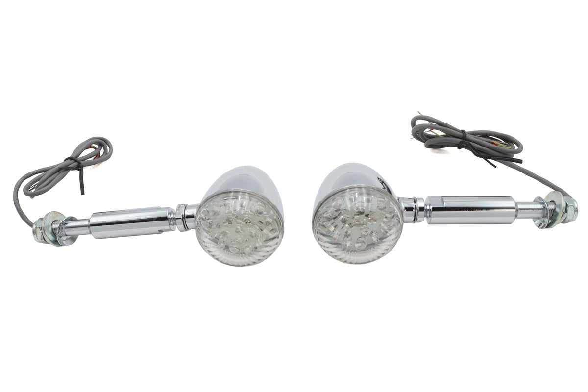 HARLEY LED Bullet Turn Signal Set with Long Stud Fits FXST 1984-1999,   FLST 1986-1999,