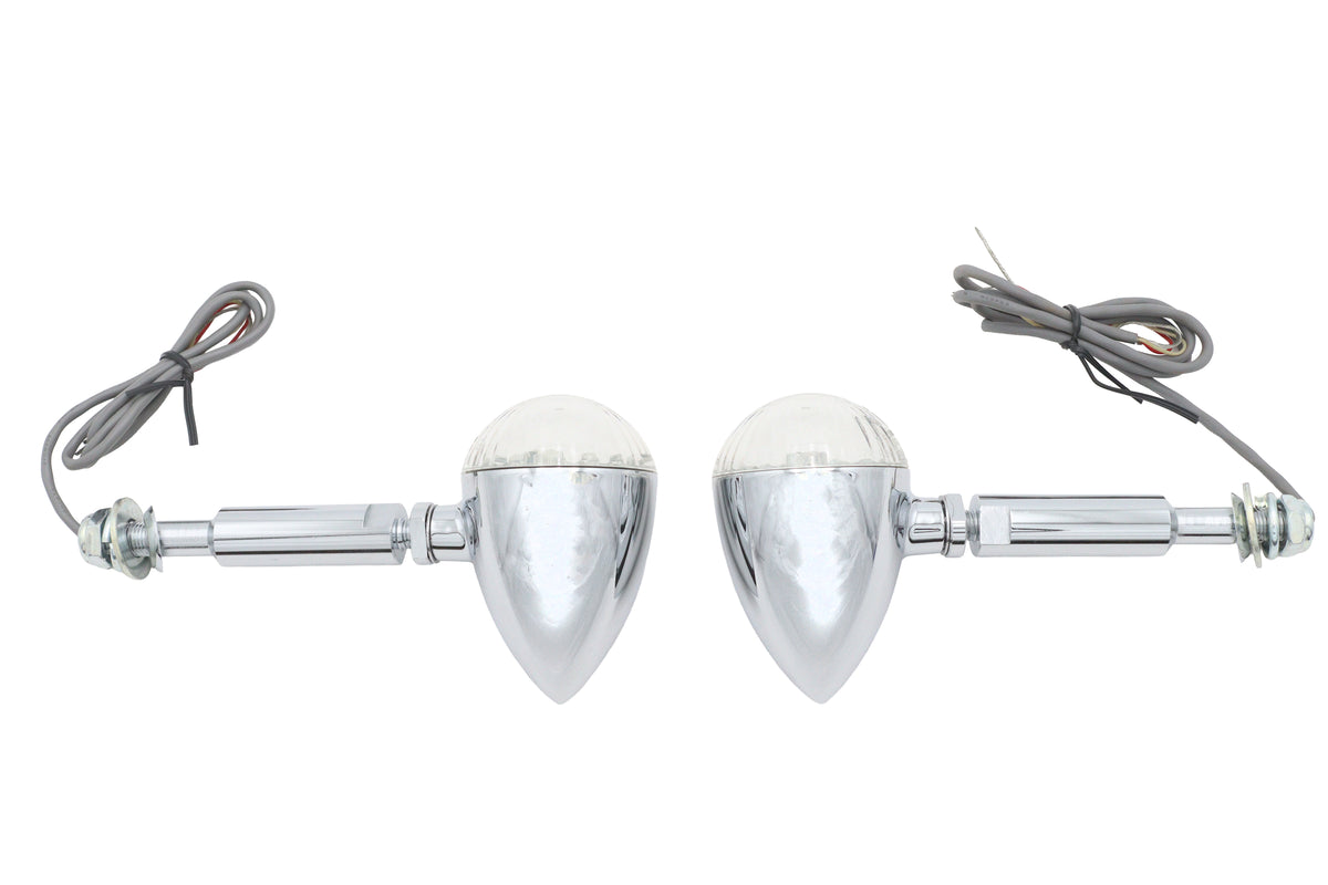 HARLEY LED Bullet Turn Signal Set with Long Stud Fits FXST 1984-1999,   FLST 1986-1999,
