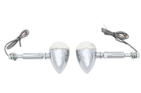 HARLEY LED Bullet Turn Signal Set with Long Stud Fits FXST 1984-1999,   FLST 1986-1999,