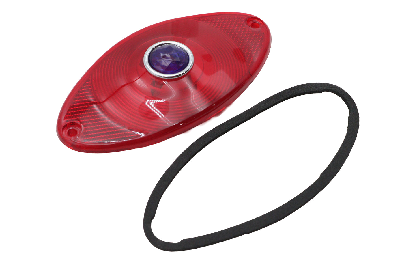 HARLEY Tail Lamp Lens Cateye Style with Blue Dot Fits Custom 0- , application
