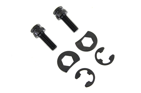 HARLEY Auspuffrohr-Befestigungssatz, schwarz oxidiert, passend für 1966-1984 FL, 1971-1984 FX,