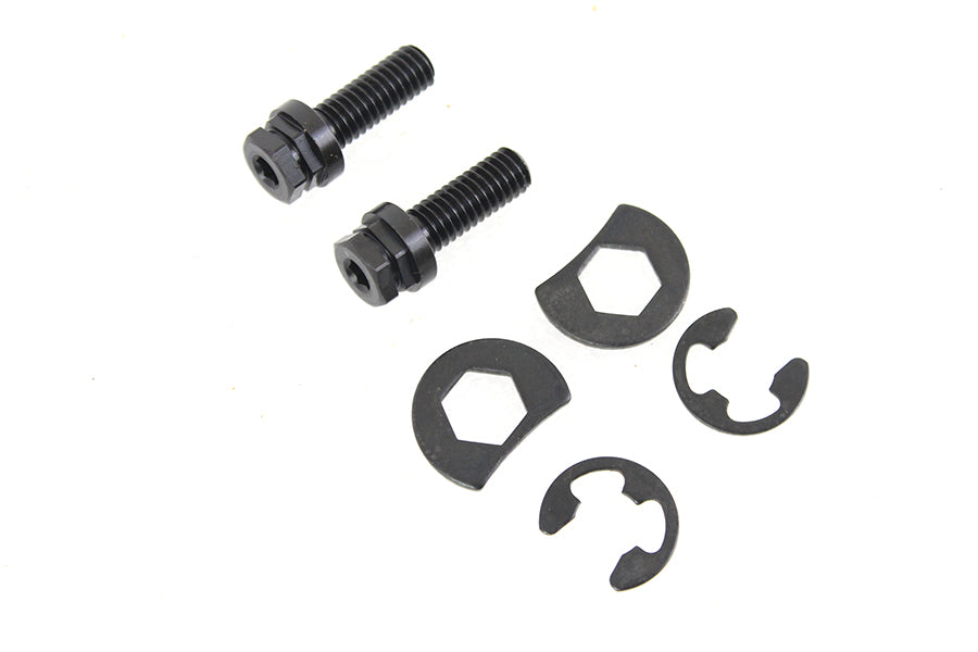HARLEY Auspuffrohr-Befestigungssatz, schwarz oxidiert, passend für 1966-1984 FL, 1971-1984 FX,