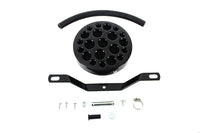 HARLEY Wyatt Gatling Black Drilled Air Cleaner fits 1972-1984 FL,  1972-1984 FX,  1984-1989 FXST,  1972-1987 XL,  1982-1989 FXR,  1982-1989 FXR,  1979-1989 FLT,  1979-1989 FLT,