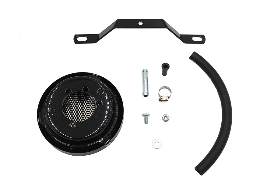 HARLEY Wyatt Gatling Black Smooth Air Cleaner Fits 1972-1984 FL,   1972-1984 FX,   1984-1989 FXST,
