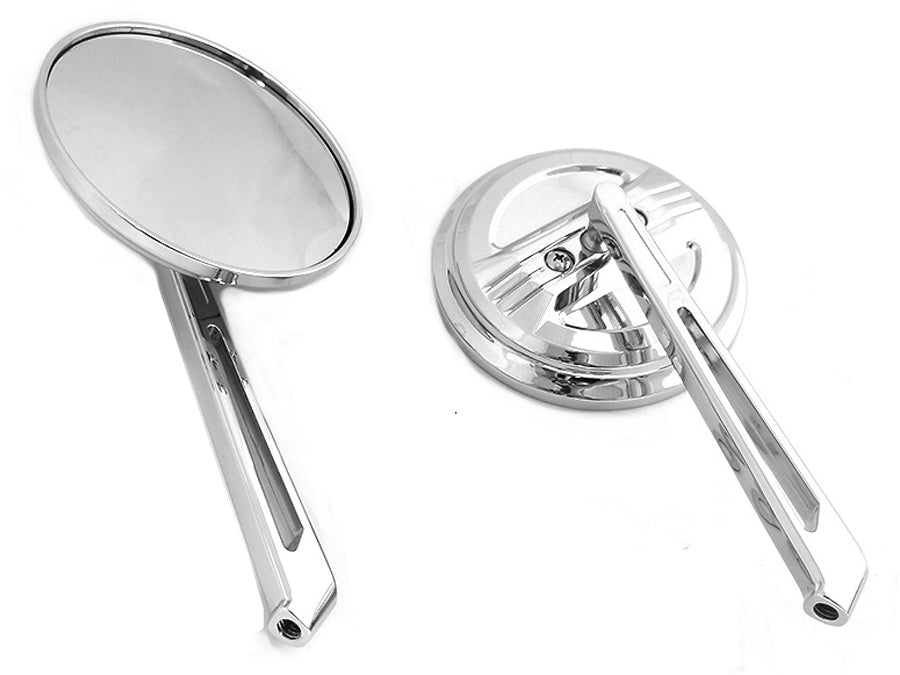 HARLEY Air Flow Spiegel-Set mit geraden Billet-Stielen Passend für 0- Alle, Modelle für linke und rechte Seite a