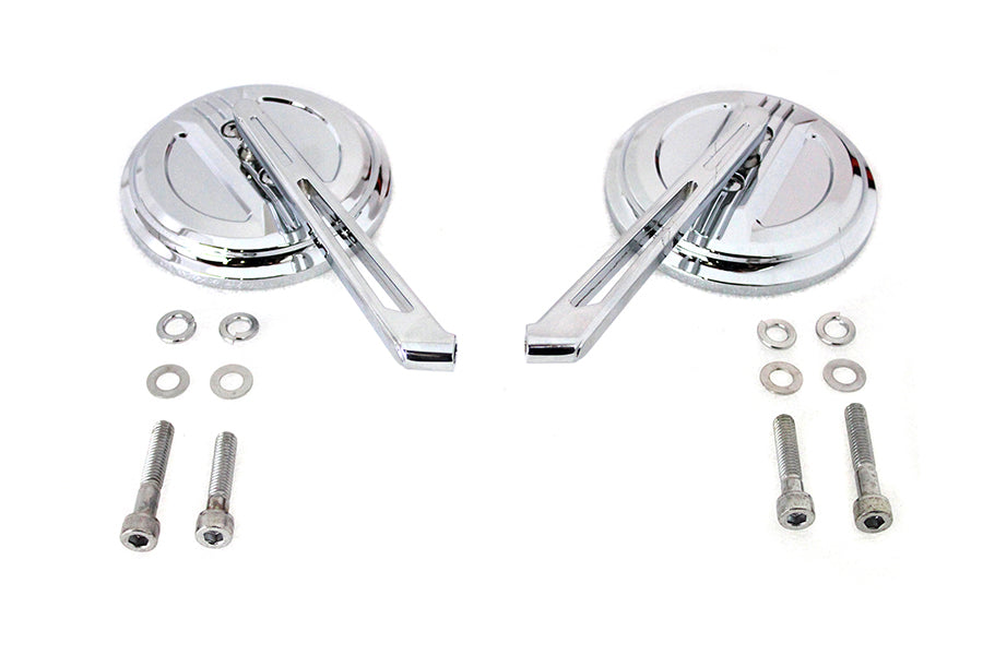 HARLEY Air Flow Spiegel-Set mit geraden Billet-Stielen Passend für 0- Alle, Modelle für linke und rechte Seite a