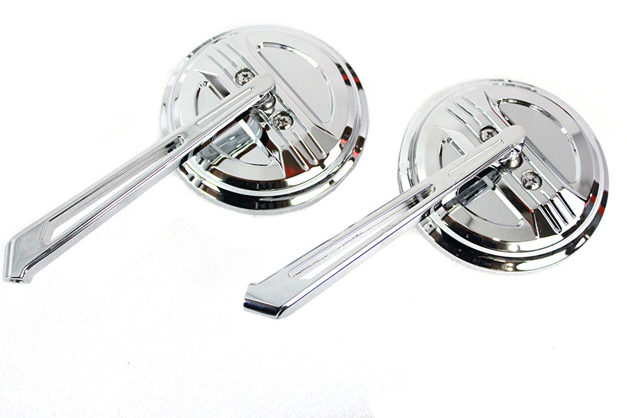 HARLEY Air Flow Spiegel-Set mit geraden Billet-Stielen Passend für 0- Alle, Modelle für linke und rechte Seite a