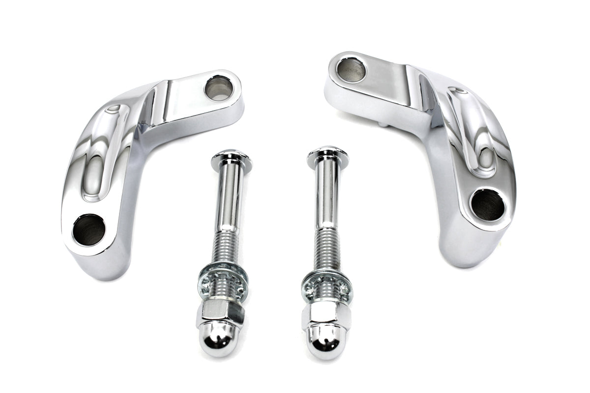 HARLEY Chrome Prime Spiegelverlegungssatz Passt für 2006-2017 FXD, 2008-2017 FLST, 2008-2017 FXST,