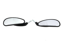 HARLEY Billet Style Teardrop Mirror Set Black Fits 1982-UP All, models