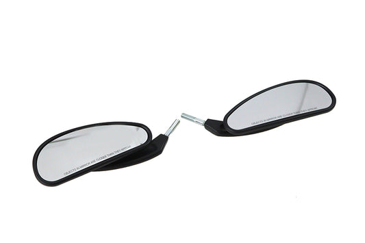 HARLEY Billet Style Teardrop Spiegelset Schwarz passend für alle Modelle ab 1982