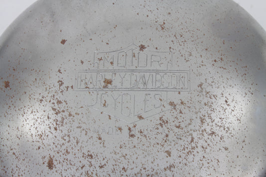 HARLEY Raw 6 inch Air Cleaner Cover with Logo fits 1941-1948 UL,   1941-1952 WL,