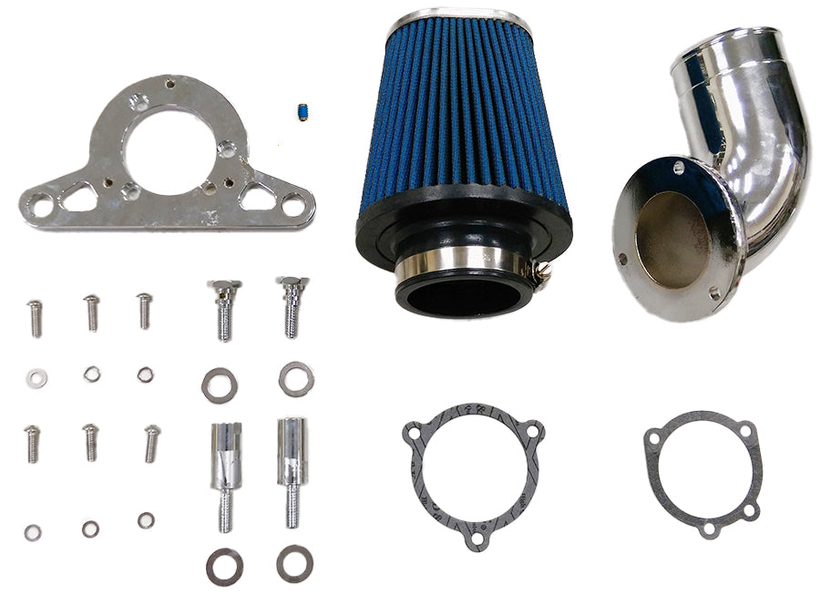 HARLEY Heavy Breather Performance Luftfilter-Kit Chrom passend für 2008-2015 FXDL, 2008-2015 FXDWG, 2