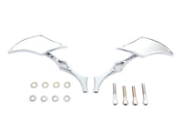 HARLEY Chrom-Diamant-Spiegel-Set mit Billet-Diamant-Stielen passend für alle Modelle ab 1965, für links und rechts
