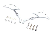 HARLEY Chrom-Diamant-Spiegel-Set mit Billet-Diamant-Stielen passend für alle Modelle ab 1965, für links und rechts