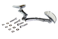 HARLEY Chrom Teardrop-Spiegel-Set mit Billet-Totenkopf-Spiegelarmen, passend für alle Modelle ab Baujahr 1965, für links und rechts