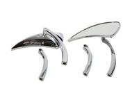 HARLEY Chrom-Tropfen-Spiegel-Set mit massiven Billet-Stielen Passend für 1965-UP alle Modelle, links und rechts