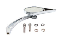 HARLEY Chrom Spiegel Oval Spike mit Billet Kreuzkopfstiel Passend für 1965-UP Alle Modelle für links oder rechts