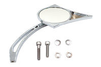 HARLEY Chrom Spiegel Oval Spike mit Billet Kreuzkopfstiel Passend für 1965-UP Alle Modelle für links oder rechts