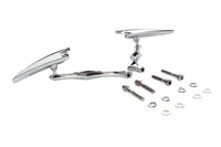 HARLEY Crescent Mirror Set with Billet Twisted Stems Fits 1965-UP All, models for left and right sid
