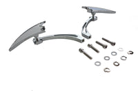 HARLEY verchromtes Crescent Spiegelset mit Billet-Kreuzkopf-Stielen, passend für alle Modelle ab 1965, für links und