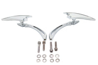 HARLEY Chrom Crescent Spiegel Set mit Billet Spear Stielen Passend für 1965-UP Alle Modelle, für links und rechts
