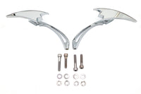 HARLEY Chrom Crescent Spiegel Set mit Billet Spear Stielen Passend für 1965-UP Alle Modelle, für links und rechts