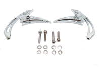 HARLEY Chrom Crescent Spiegel Set mit Billet Spear Stielen Passend für 1965-UP Alle Modelle, für links und rechts