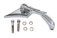 Harley-Davidson Chrom-Spike-Ovalspiegel mit Billet-Totenkopf-Stiel, passend für alle Modelle ab 1965, links oder rechts.